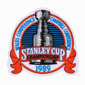 1989 NHL Stanley Cup Final Championship Jersey Patch Calgary Flames vs. Montreal - Picture 1 of 1