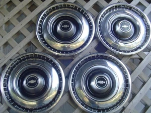 15 in 1968 1969 CHEVY CHEVROLET IMPALA HUBCAPS  WHEEL COVERS CENTER CAPS VINTAGE - Picture 1 of 23