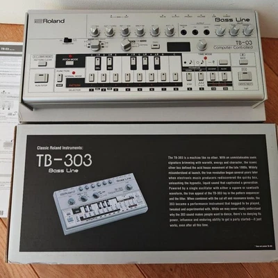 Roland TB-03 Boutique Bass Line Silver Used from Japan Authentic Confirmed - Image 1 of 4