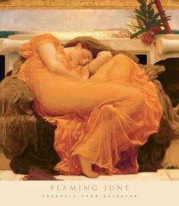 Flaming June Art Print by Sir Fredric Leighton 27 x 31 in. Paper New Unframed - Picture 1 of 1