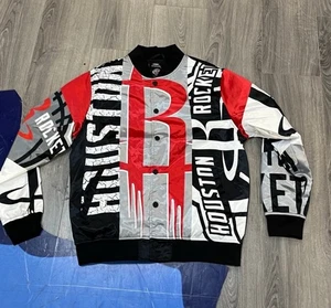 Pro Standard Houston Rockets Satin Black Red Silver Jacket - XL New - Picture 1 of 7