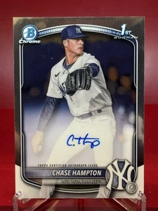 2025 Bowman Chrome Chase Hampton #CPA-CHA Prospects Auto AU New York Yankees - Picture 1 of 2