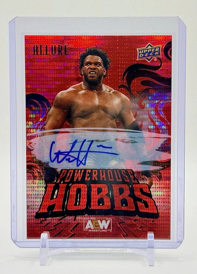 2024 Upper Deck Allure AEW Powerhouse Hobbs Red Pulsar Auto - Image 1 of 2