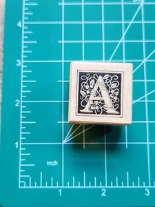 Vintage PSX Rubber Stamp. Letter "A" Botanical flowers Comb ship B12 - Picture 1 of 7