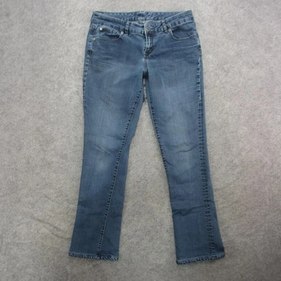 Jeans jeans feminino The Limited 10R azul lavagem média cintura média elástico bootcut - Imagem 1 de 4