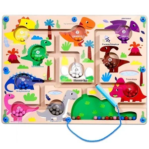 Magnetic Color and Number Maze, Montessori Toys for 3+ Year Old, Wooden Puzzl... - Picture 1 of 5