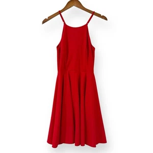 Lulus Red Fit & Flare Mini Dress Womens Small Strappy Halter Skater Sexy Party - Picture 1 of 12