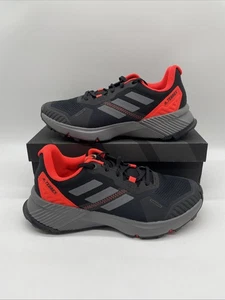 Adidas Terrex Soulstride Trail Running Zapatos Negro Rojo Reino Unido 7.5 UE 41 1/3 BNWB - Imagen 1 de 6