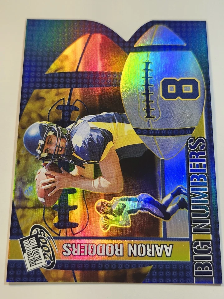 Tarjeta de radiocontrol Press Pass 2005 Aaron Rodgers Big Numbers lista de verificación # BN 25/25 Foto 1 de 2