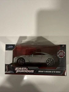 Jada 1:32 Scale Brian's Nissan GT-R R35 Silver Fast & Furious Movie Diecast - Picture 1 of 3