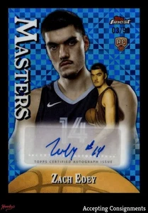 2024-25 Finest Masters Autographs Blue X-Fractors Zach Edey RC Rookie AUTO 03/99 - Picture 1 of 2