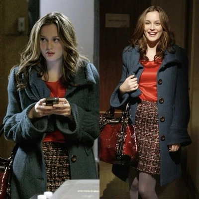 Rare Nanette Lepore Kiss Me Bow Coat Teal Wool 0 ASO Blair Waldorf Gossip Girl - Image 1 of 4