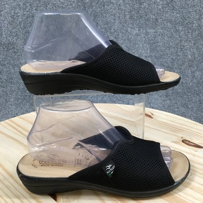 Sandalias Fly Flot para mujer 39 informales cómodas sin cordones cuña baja deslizable tela negra Foto 1 de 4