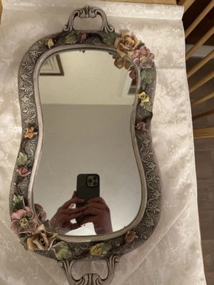 Vintage Dining room table set - capodimonte floral 5 piece - Image 1 of 4