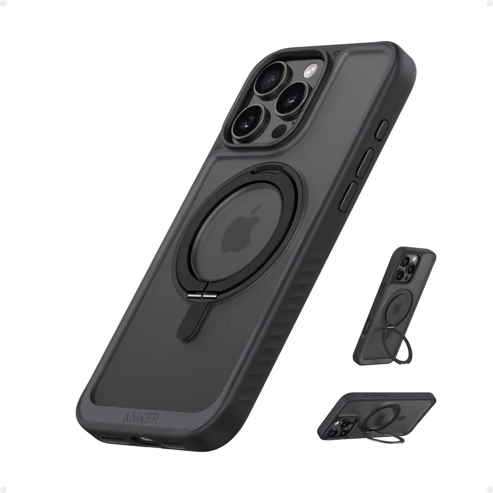 Anker Ultra Magnetic for iPhone 16 Pro Case with Sturdy 360° Ring Stand Mili... - Image 1 of 4