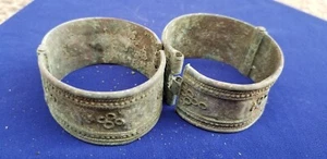 Two ANTIQUE Silver Ottomani Tribal Bedouin Bracelets handmade and 97 G - Bild 1 von 6