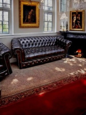 Chesterfield Claridge  Sitz Sofa geknöpft Farbe nach dem Kauf Wählbar - Bild 1 von 4