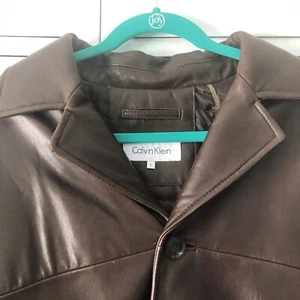 calvin klein*braune Herren Lederjacke**Größe L - Bild 1 von 6