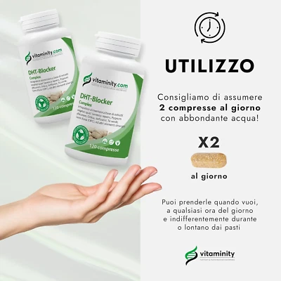 Integratore Anticaduta Capelli Donna E Uomo con Serenoa Repens E Ortica 120 caps - Immagine 1 di 4