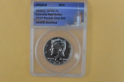 2019 D KENNEDY HALF DOLLAR ROCKETSHIP SET SP69 PL  - Image 1 of 4