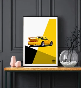 Porsche 911 993 GT2 RS Print - Poster Wall Art Classic Car Auto gift Artwork GT3 - Picture 1 of 10
