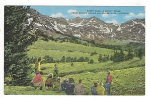 Cartolina Lino Daisy Pass Breve Viaggio da Cooke o Silver Gate, Montana - Foto 1 di 2