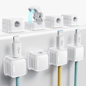 smofish Kabel-Clip-Halter, 7 Stück magnetische Schreibtisch Kabel Organizer - Bild 1 von 4