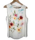 Rose & Olive womens floral watercolor blouse Large