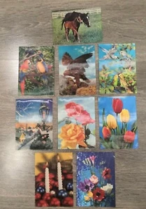 Vintage bikonvexe 3-D Postkarten Lot 9 Stk. - 70er Jahre des 20. Jahrhunderts - Bild 1 von 11