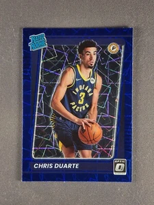 2021-22 Panini Donruss Optic #173 Chris Duarte Blue Velocity Prizm Rookie RC - Picture 1 of 2