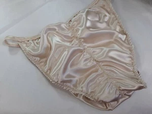 Bikini para hombre satén elástico colmena Rio espalda corta o completo s m l oro xl EE. UU. beige - Imagen 1 de 2