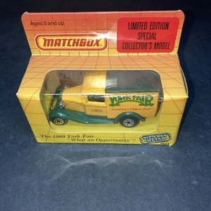 1989 Matchbox York Fair Model A Ford Van (Yellow) in Box - Picture 1 of 7