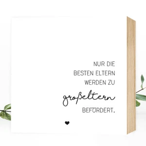 Wunderpixel® Holzbild "Eltern werden Großeltern" - Geburtsverkündung für Eltern - Bild 1 von 9