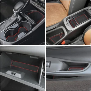Red Console Rubber Liner Mat Cup Holder Door Pocket Insert Fits 20-24 Encore GX - Picture 1 of 7