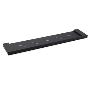 Matt Black Bathroom Square Stainless Steel Shelf Storage Wall Mounted Holder Kit - Picture 1 of 5