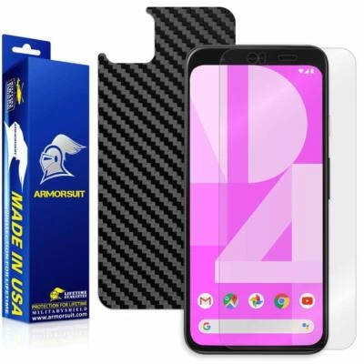 ArmorSuit Google Pixel 4 XL Pantalla + Protector de Cuerpo Completo de Fibra de Carbono Negro EE. UU. Foto 1 de 4