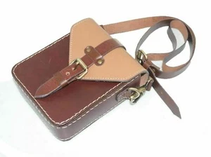 Pure Leather Magnetic Tank Pouch Messenger Sling Bag With Adjustable Strap - Bild 1 von 4