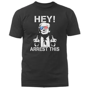 Camiseta política Donald Trump 2024 Arrest This Middle Finger MAGA - Imagen 1 de 12