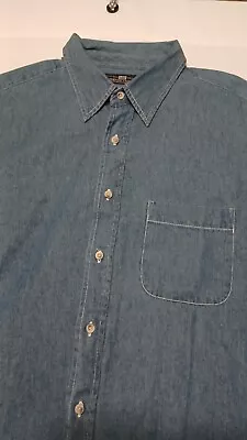 Lee Authentic Clothing Men's XL Med-Weight 100% Cotton Denim Long Sleeve Shirt - Image 1 of 4