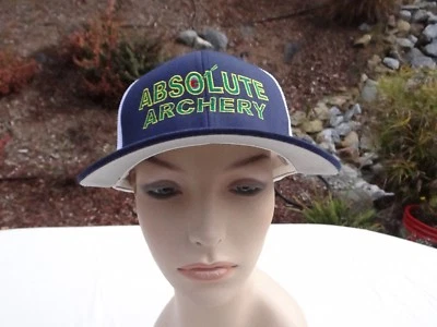 NEW ABSOLUTE ARCHERY EMBROIDERED FLEX FIT L/XL BLUE MESH BASEBALL CAP $9.99 - Image 1 of 4