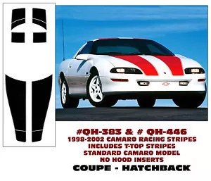 GE-QH-383 & QH-446 1998-02 CAMARO STANDARD MODEL- RACING STRIPES w/ T-TOP STRIPE - Bild 1 von 2