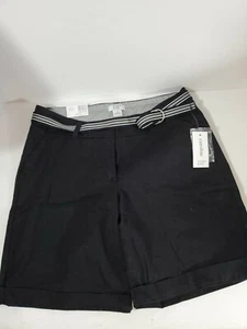 Caroline By Crown & Ivy Black Shorts Sz 4 9" Inseam - Picture 1 of 10