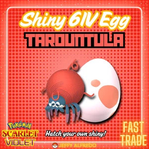 ✨️ Shiny 6IV Tarantoula Egg ✨ Your OT | Pokémon Scarlet & Violet | HOME 🚀 Fast - Picture 1 of 5