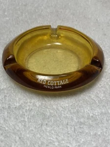 Vintage Menlo Park California Ashtray Unused Bar Ware Advertising Man Cave Amber - Picture 1 of 4