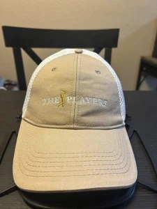 Cappello Berretto The Players TPC Sawgrass Imperial Beige Bianco Maglia Golf Fitted Uomo S/M - Foto 1 di 8