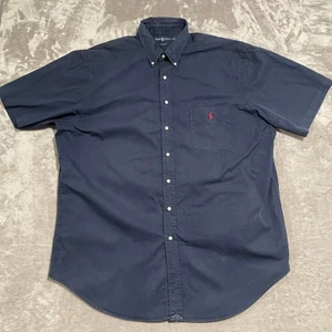 Ralph Lauren Shirt Mens 2XLT Blue Short Sleeve Casual Preppy - Picture 1 of 7