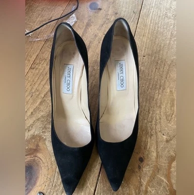 Zapatos de salón Jimmy Choo Romy 60 de gamuza negros talla 10 Foto 1 de 4