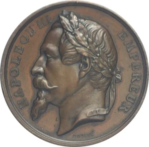 MEDAILLE NAPOLEON III KAISER 1864 PARIS 18. VON OUDINE - Bild 1 von 2