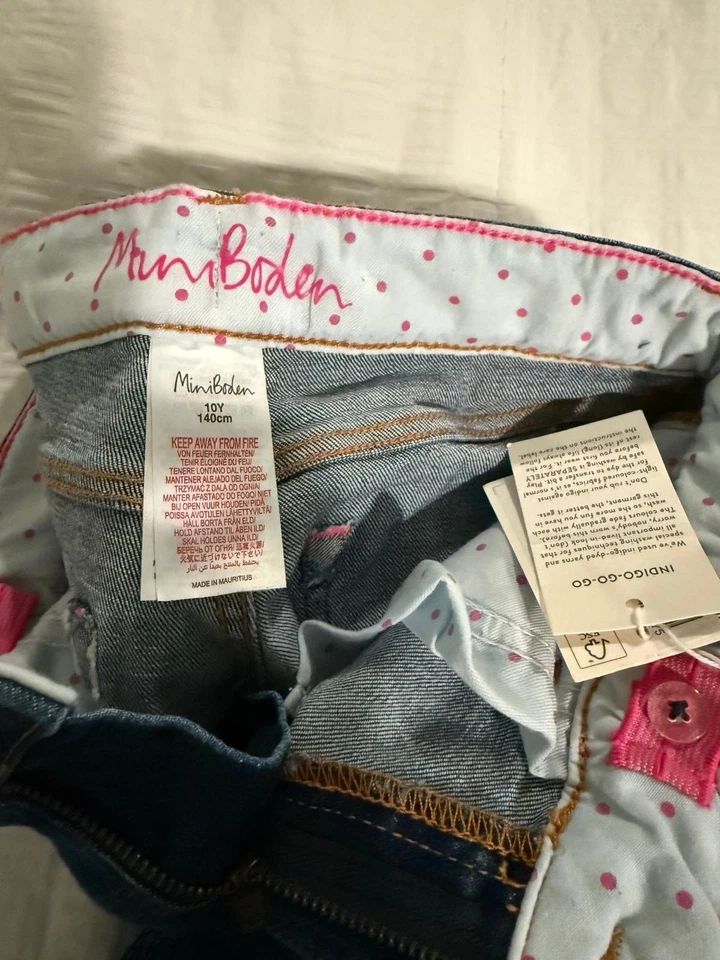 Мини Boden девочек средний винтажный джинсовой ткани цветы джинсы размер 10 молодежи - Изображение 1 из 3