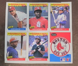 1986 Fleer Baseball’s Best Sluggers Vs Pitchers Box Bottom Panel Kirby Puckett - - Picture 1 of 4
